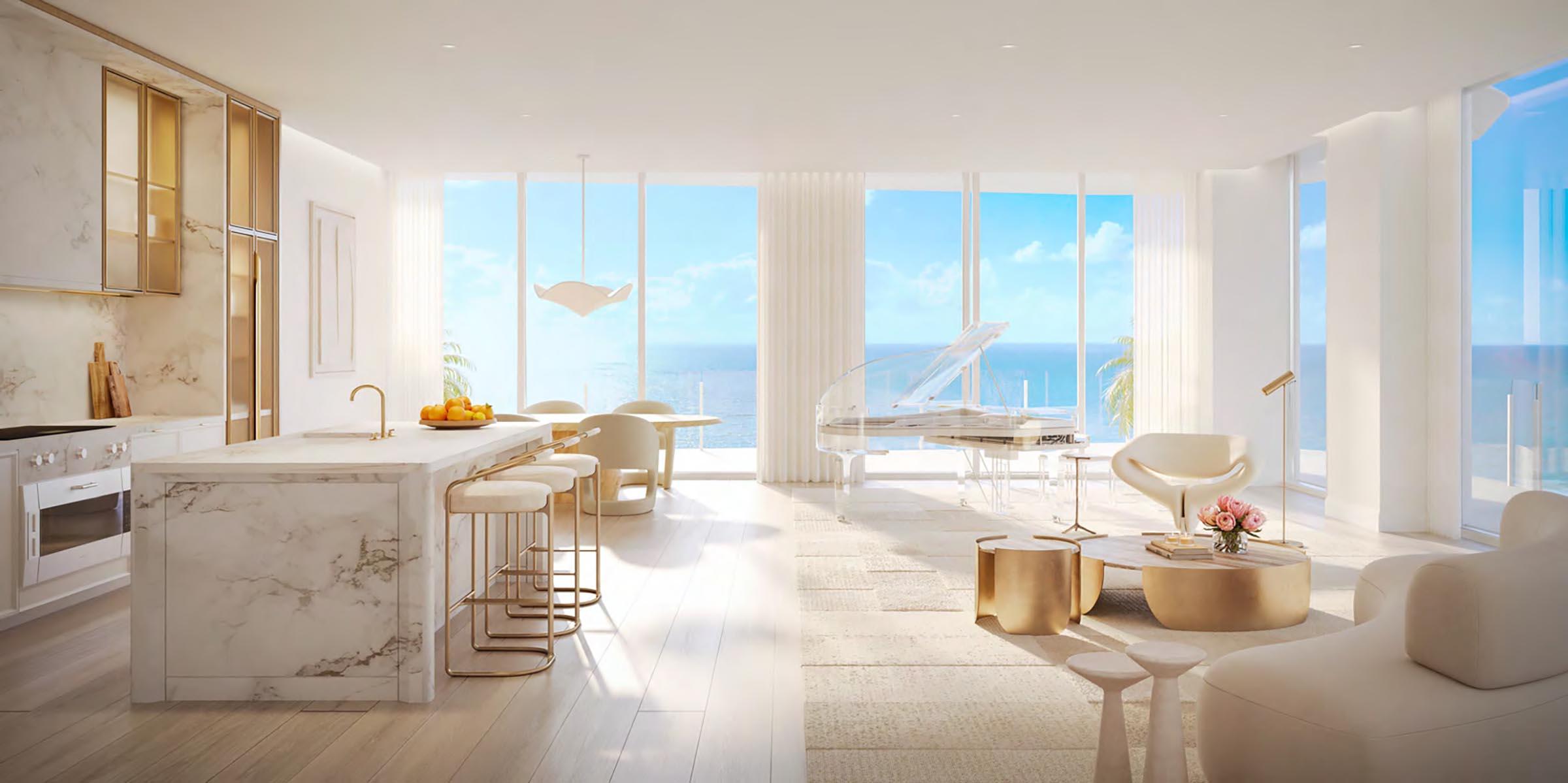 Rendering of The Ritz-Carlton South Beach Kitchen View