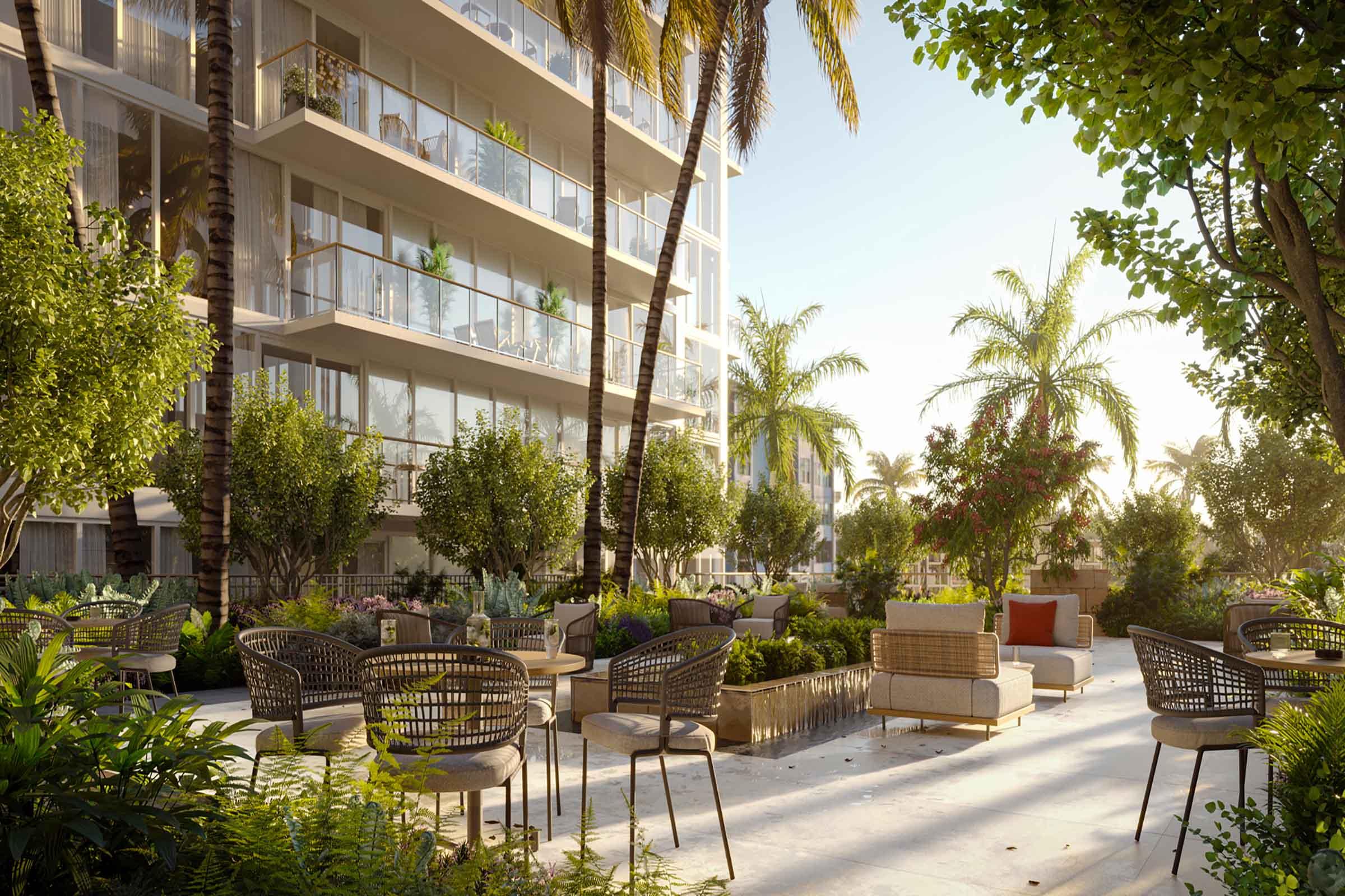 Rendering of THE WELL Bay Harbor Islands Courtyard